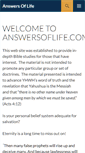 Mobile Screenshot of answersoflife.com