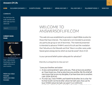 Tablet Screenshot of answersoflife.com